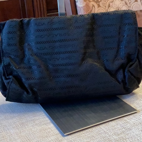 Prada Black Tessuto Nylon drawstring Clutch Bag - Picture 10 of 10
